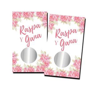Bridal Shower Games - Raspa Y Gana - 50 Scratch Off Cards _ Bachelorette Party